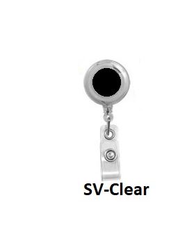Interchangeable Alligator Clip Swivel Retractable - Clear, OSFA