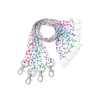Polka Dot Printed Lanyard with Retractable
