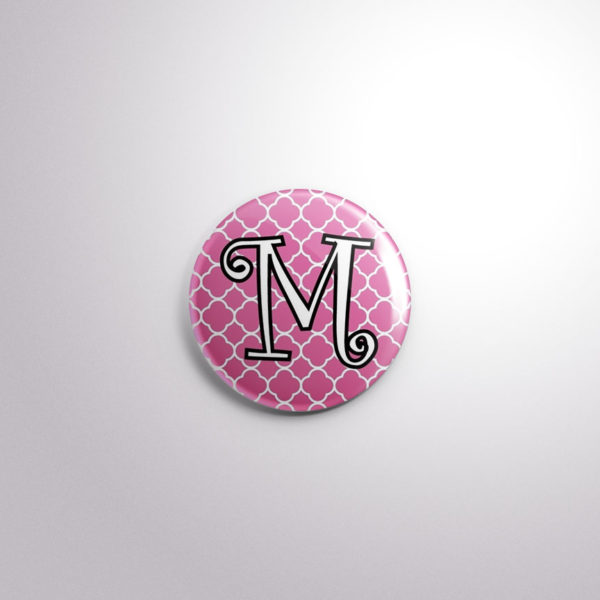Badge Button A21 Pink Quarterfoil - M, A21
