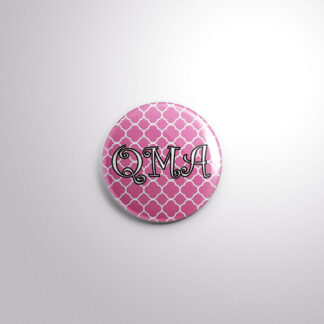 Badge Button A21 Pink Quarterfoil - QMA, A21