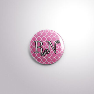 Badge Button A21 Pink Quarterfoil - RN, A21