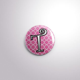 Badge Button A21 Pink Quarterfoil - T, A21