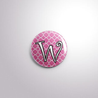 Badge Button A21 Pink Quarterfoil - W, A21