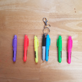 Mini Highlighter & Mini Sharpie for Badge Reels, Nursing Keychain Clip