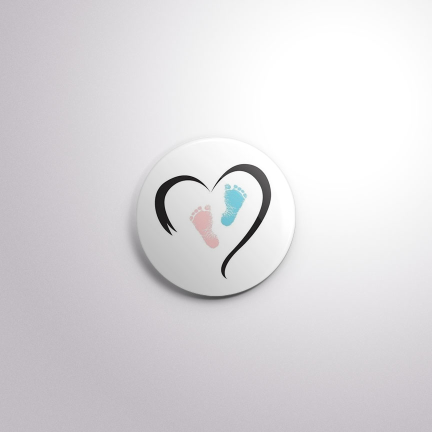 C119 Interchangeable Badge Button Baby Feet