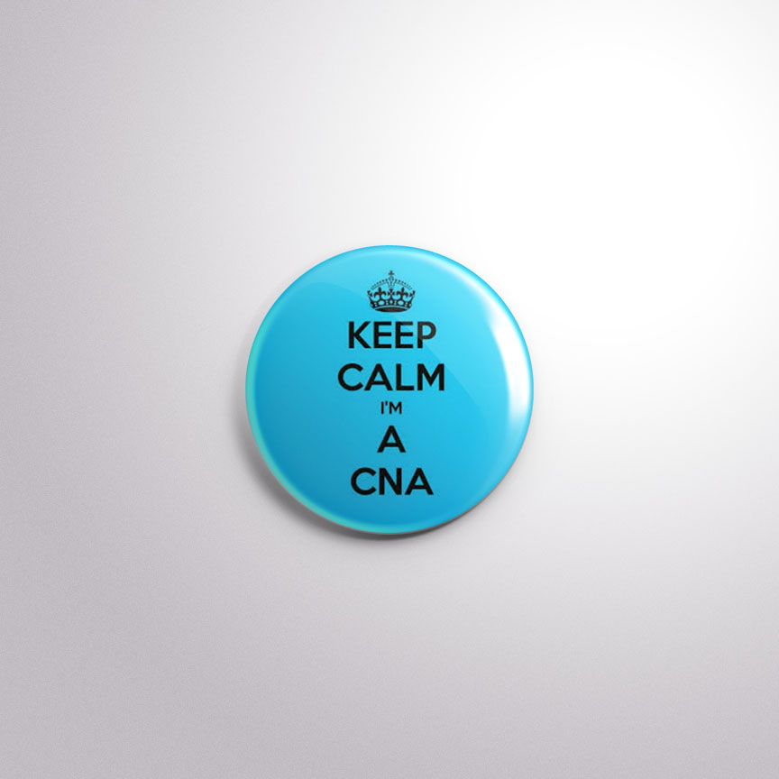 C16 Interchangeable Badge Button Calm CNA Blue