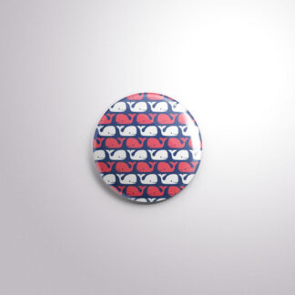 C21 Interchangeable Badge Button Navy Whales