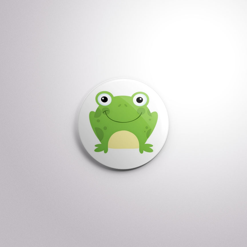 C40 Interchangeable Badge Button Frog
