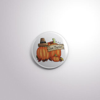 H64 Interchangeable Badge Button Thanksgiving Pumpkins