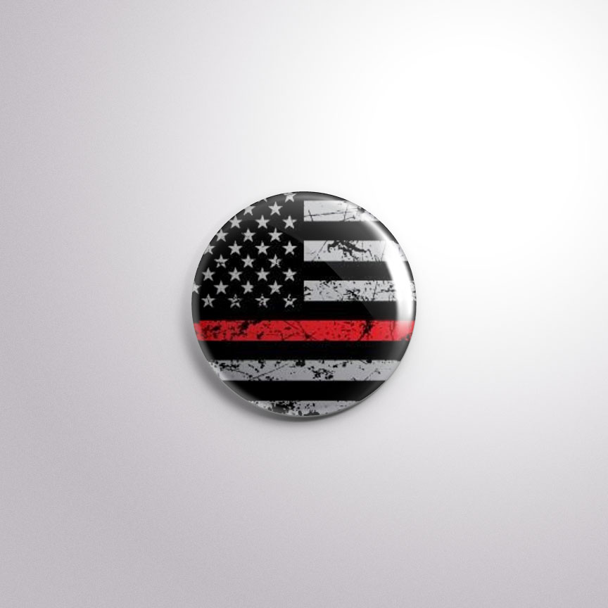 L3 Interchangeable Badge Button Thin Red Line