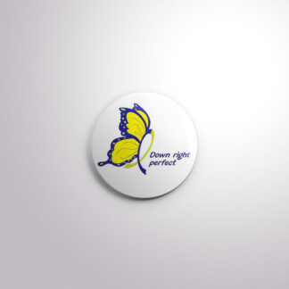 R4 Interchangeable Badge Button Down Syndrome Butterfly