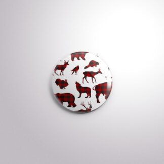 C139 Interchangeable Badge Button Plaid Animals