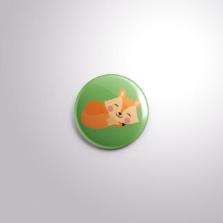 C150 Interchangeable Badge Button Sleeping Fox