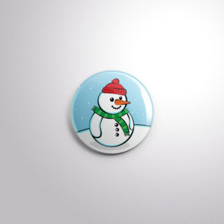 H17 Interchangeable Badge Button Snowy Snowman