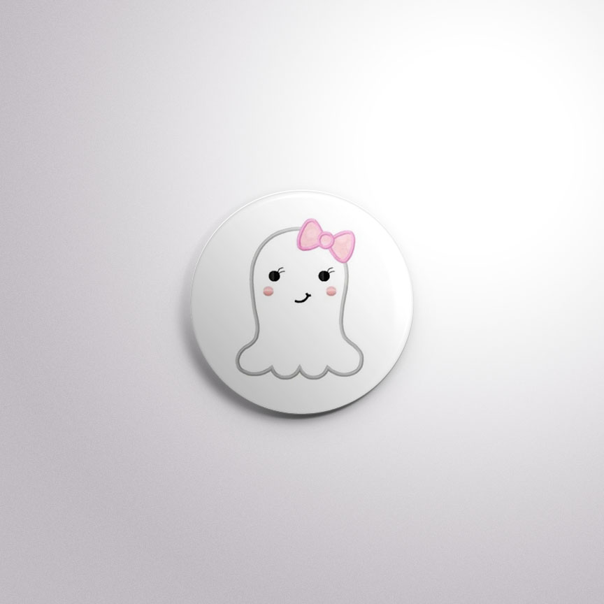 H39 Interchangeable Badge Button Ghost Pink